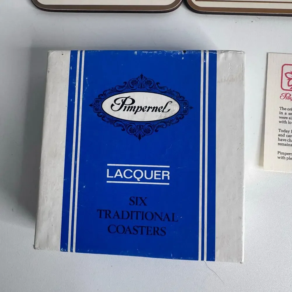 Pimpernel Fayreings Scenes London Set of 6 Cork Back Coasters Made in England